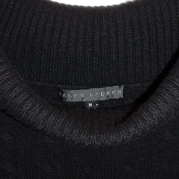 RALPH LAUREN BLACK LABEL CASHMERE SWEATER ROLL COLLAR BATEAU NECK SLIM FIT SZ M - Picture 2 of 11
